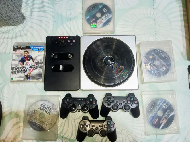 3 CONTROLES, 1 DJ HERO E 7 JOGOS DE PS3, LEIA O ANÚNCIO 