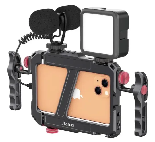Cage Gaiola Estabilizadora Metal Ulanzi Para iPhone 15 14 13 Cor Preto