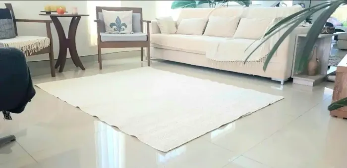 Tapete branco 2,5 x 3,0 m