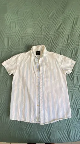 Camisa Listrada Azul e Branca Blue Steel | YouCom | Tam. M