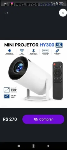 Projetor Cinema em casa