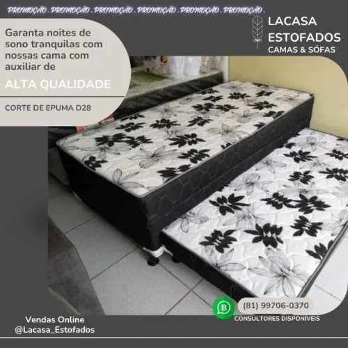 CAMA SOLTEIRO- COM AUXILIAR
