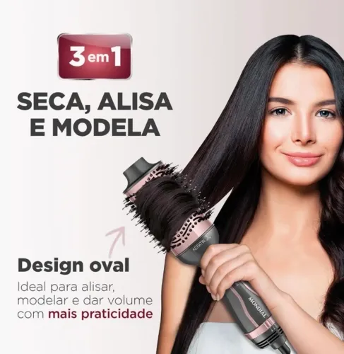 MONDIAL ESCOVA SECADORA GREY ROSE KERATIN