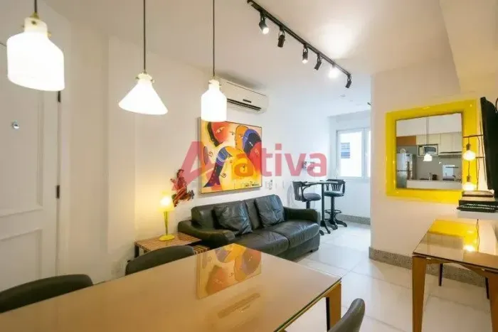 Apartamento com 2 quartos para para alugar totalmente mobiliado no Leblon