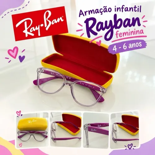 Armação infantil Rayban menina (4-6 anos)