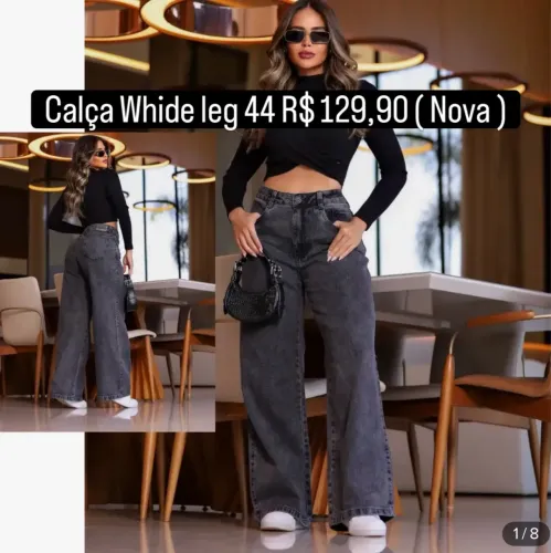 Calça Wide Leg 44
