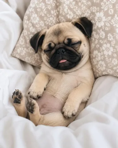 Filhote Pug Fêmea com Jeito de Bebê