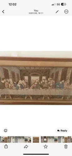 Quadro santa ceia relíquia 2 metros