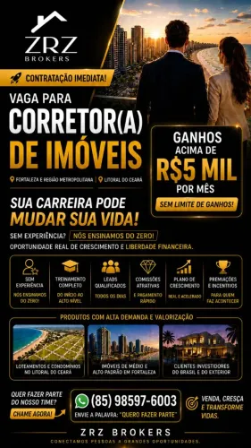 CONSULTOR(A) DE VENDAS IMOBILIÁRIAS - COM OU SEM EXPERIÊNCIA