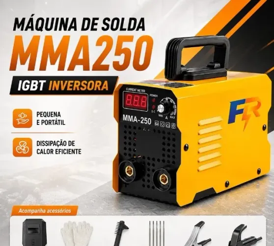 Achadinho Shopee Máquina Solda Inversora 250A Display Digital Promoção