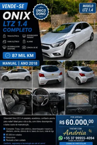 Chevrolet Onix Hatch LTZ 1.4 8V Flex Mec. 4P 2019