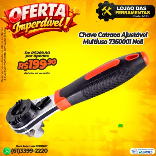 Chave Catraca Ajustável Multiuso 7360001 Noll *1662
