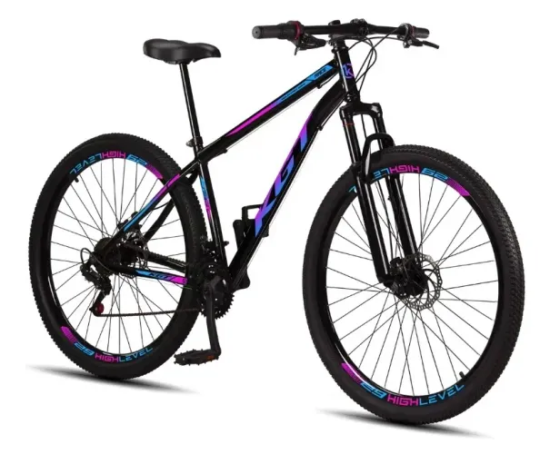 Bicicleta Aro 29 Aço Carbono Freios A Disco Suspensão 21 Vel