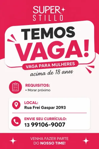 VAGA DE EMPREGO.