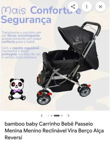 Carrinho de Bebê Passeio Menina Menino