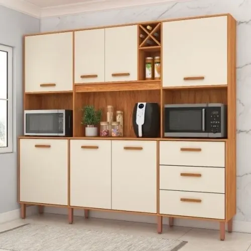 Kit Cozinha Modena - Cinamomo/off White