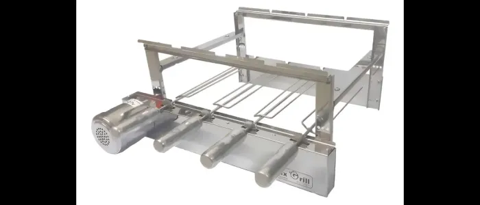 Churrasqueira 4 Espetos Giratória Max Grill Inox Motor Weg
