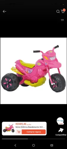 Motoca elétrica infantil
