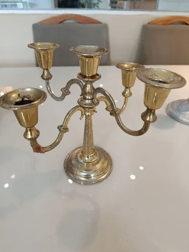Candelabro Castiçal Antigo 5 Braços  Vintage