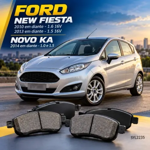 Pastilha de Freio Dianteira Ford New Fiesta e Novo Ka SYL2235 - Nova
