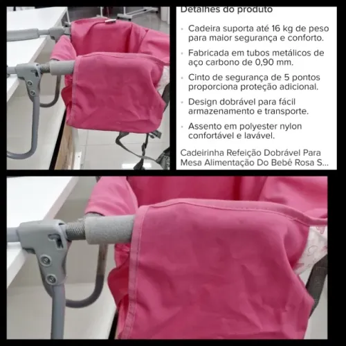 Cadeirinha de Apoio Mesa Rosa Pink