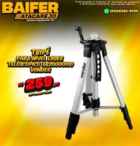 Tripé Para Nível Laser Telescopico 3820000100 Vonder