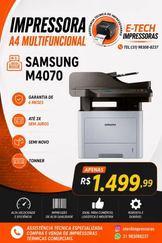 IMPRESSORA A4 MULTIFUNCIONAL SAMSUNG M4070