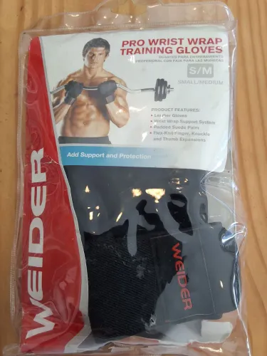 Luvas de couro para academia com protetor de pulso Weider p/m novas