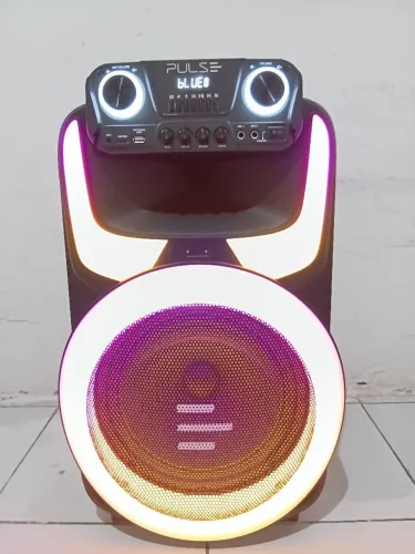 CAIXA DE SOM PULSE BLUETOOTH LED RGB POTENTE - SOM GRAVE FORTE 