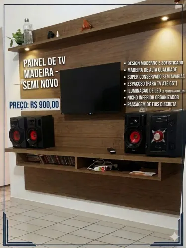 Painel de tv com led 