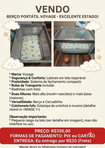 Berço chiqueirinho