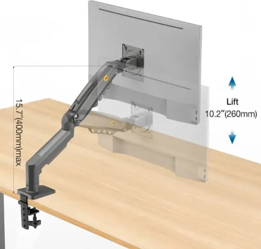 Suporte de mesa articulado para monitor de 15 a 35 polegadas com gás Ultimas unidades