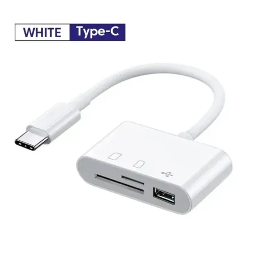 Adaptador para cartão de memória e USB p/ iphone ou Tipo C 