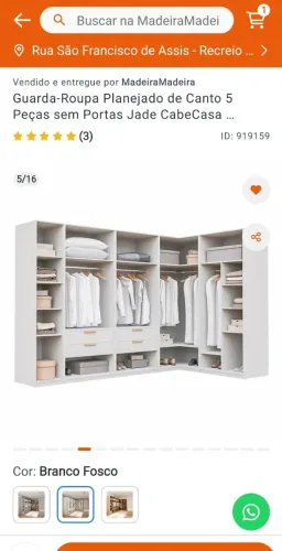Closet Cabeçada branco fosco (ACEITO OFERTA, MUDANÇA)