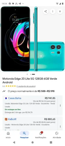 Celular Motorola edge 20