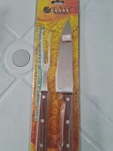 Conjunto de facas  Inox para Churasco FL3749 Elite Imports