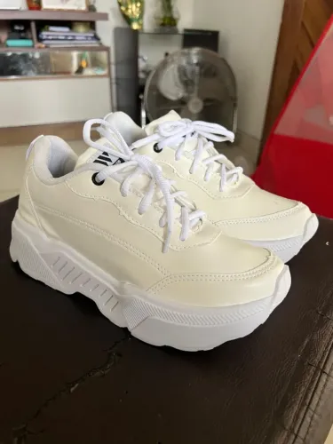 Tênis Chunky Feminino Branco Plataforma | Nº 37 | Novo e Super Confortável