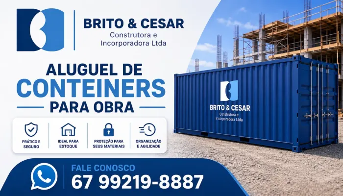 Aluguel de contêiner marítimo para obra