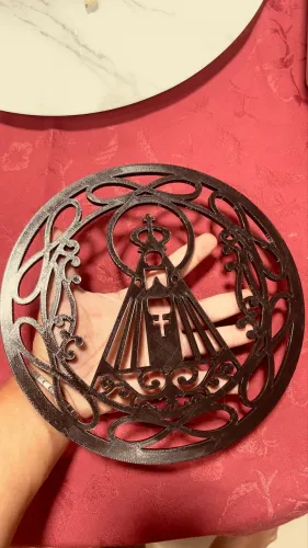 Quadro Decorativo Nossa Senhora Aparecida 23,5cm, Decoração Religiosa de Parede