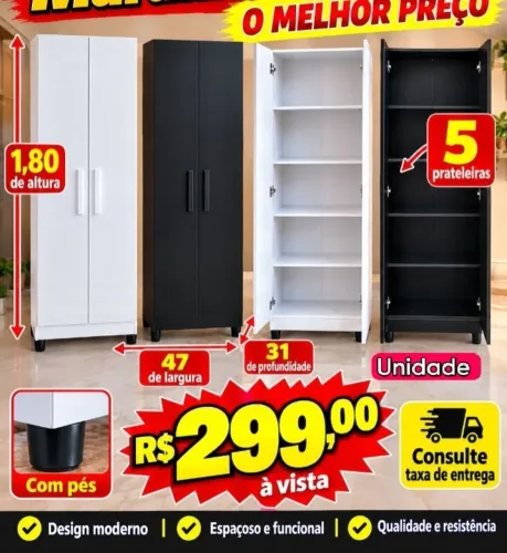 ARMÁRIO MULTIUSO 5 PRATELEIRAS