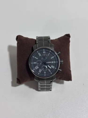 Relógio Masculino Fossil Rhett BQ1004 Grafite Aço Inox