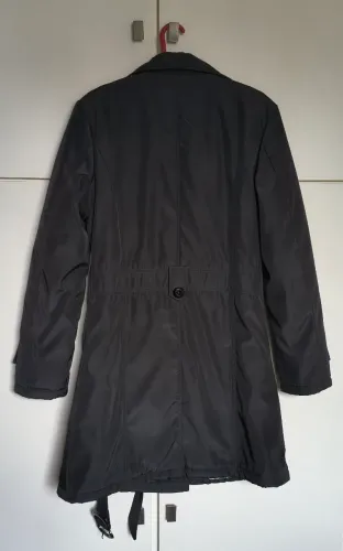 Casaco longo forrado Preto P