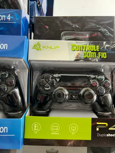Controle vídeo game PS4 Notebook Pc com fio