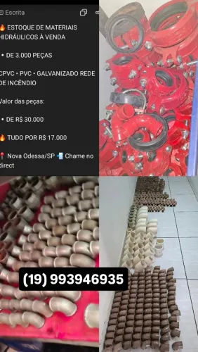 Liquidação de Estoque - Materiais Hidráulicos Novos