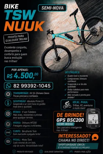 Bike TSW NUUK tamanho 17