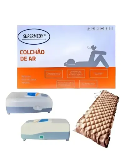 Colchão De Ar Pneumático Inflável Hospitalar 110v Supermedy Cor Bege