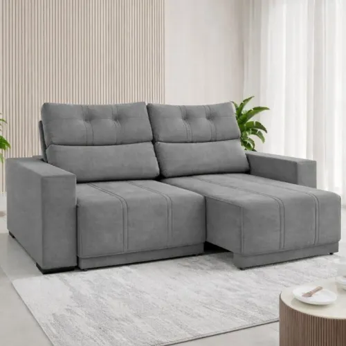 *Sofá Retrátil e Reclinável Royal 2,00 cm Pronta Entrega