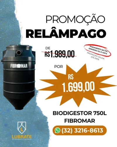 Biodigestor 750L - WhatsApp 32.3216-8613