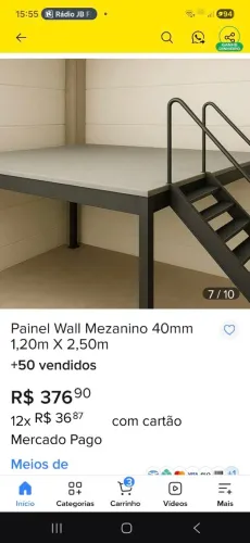 Placa - painel mezanino