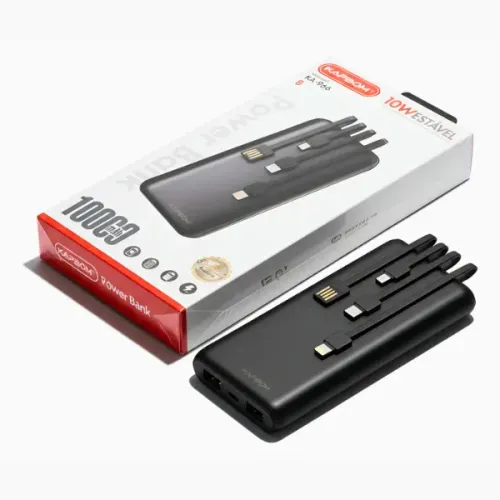 Carregador Portátil 10000mAh Kapbom KA966-B | Power Bank para Android e iPhone